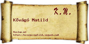 Kővágó Matild névjegykártya